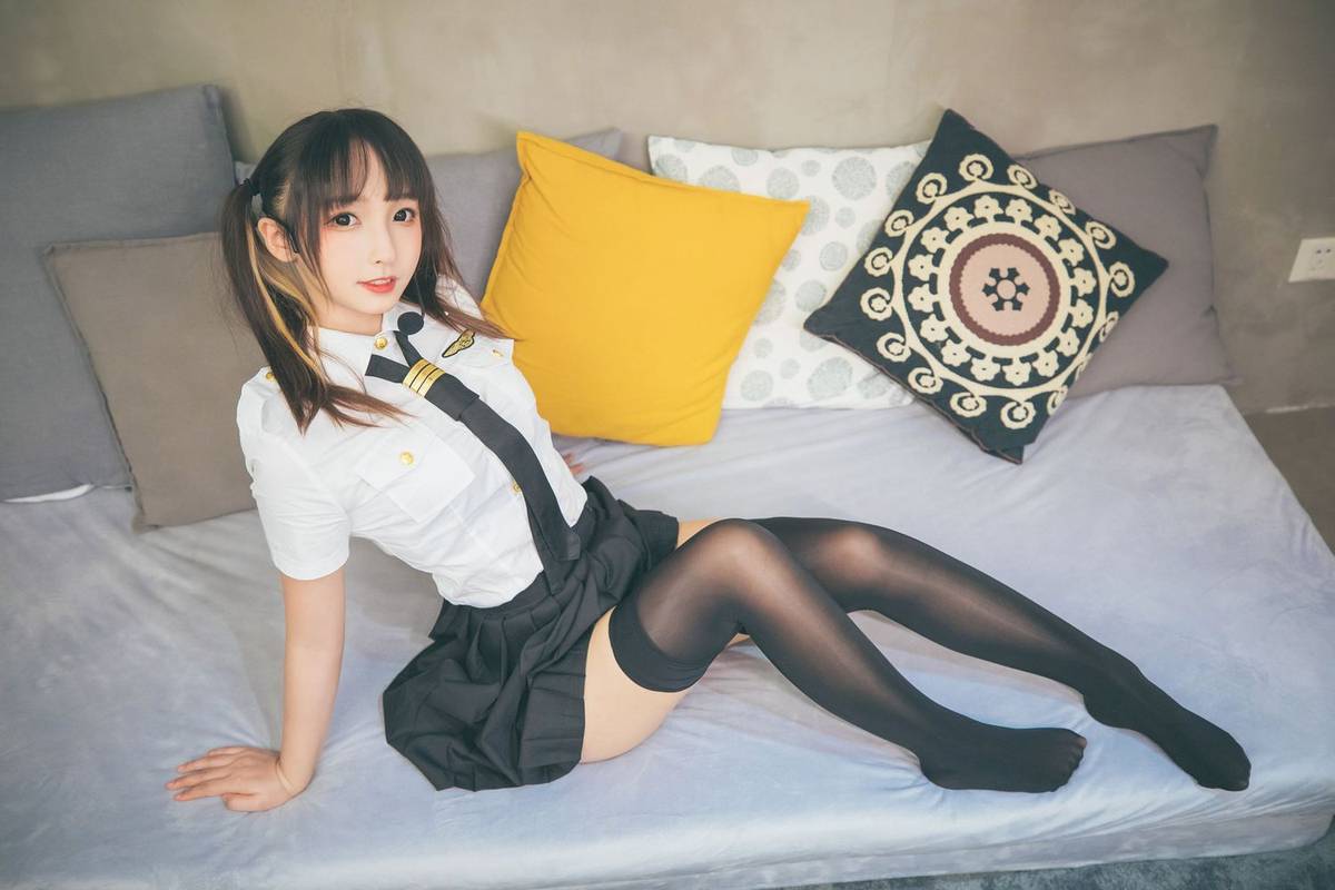 网红COSER神楽坂真冬黑丝美腿JK制服双马尾系列套图-45