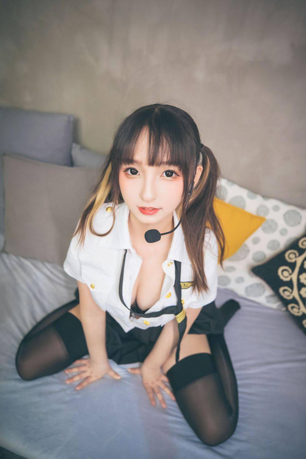 网红COSER神楽坂真冬黑丝美腿JK制服双马尾系列套图-57