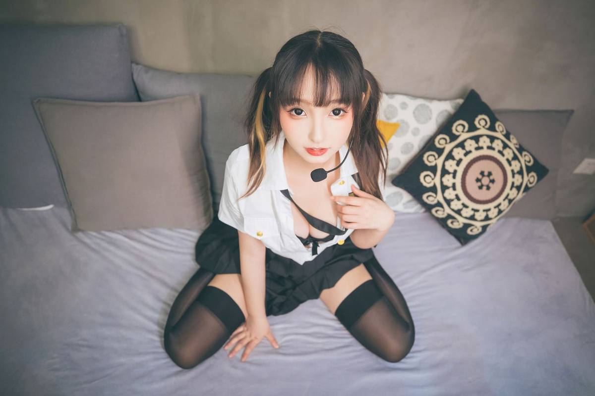 网红COSER神楽坂真冬黑丝美腿JK制服双马尾系列套图-62