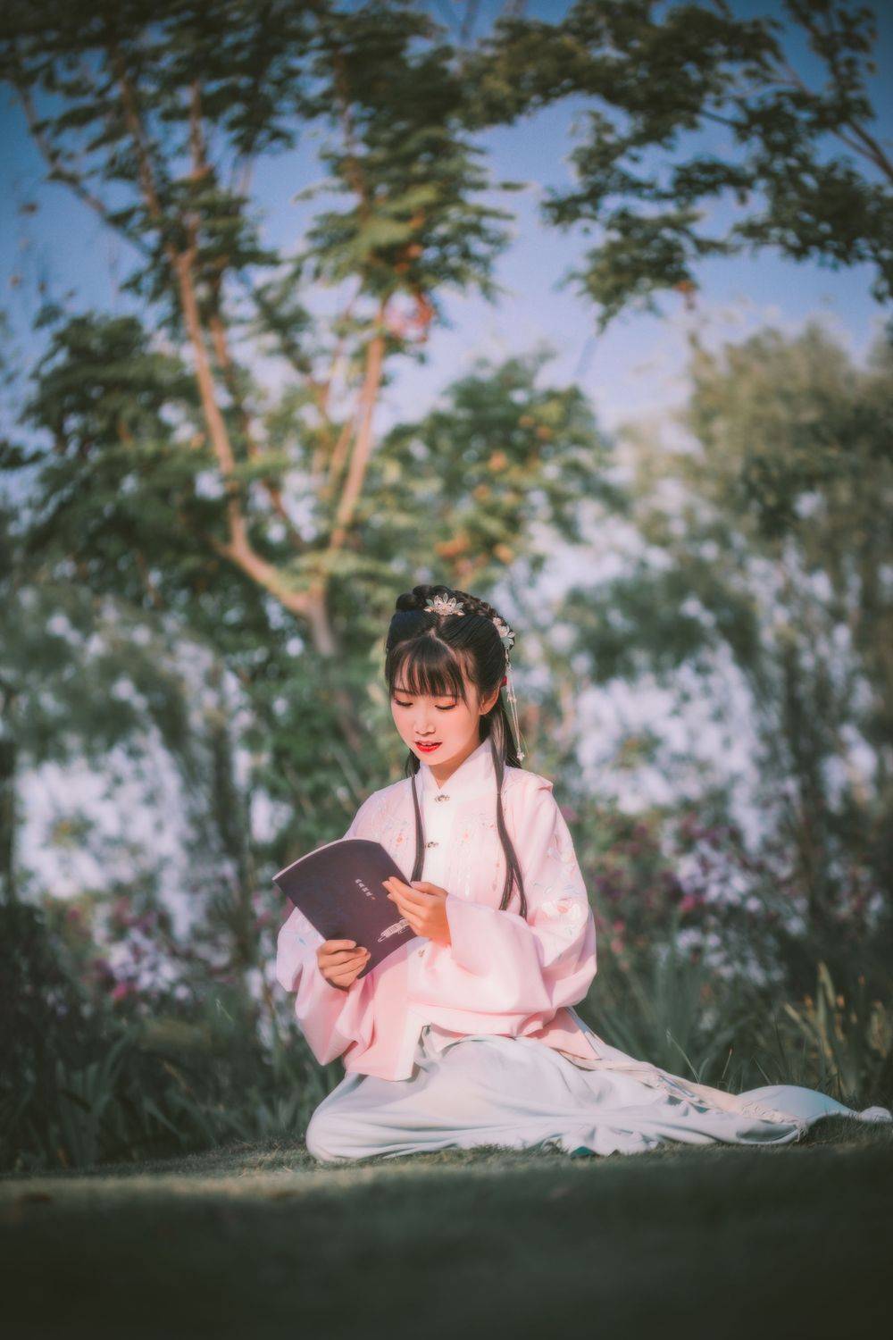 网络红人面饼仙儿明治汉服装扮大家闺秀邻家系列写真-18