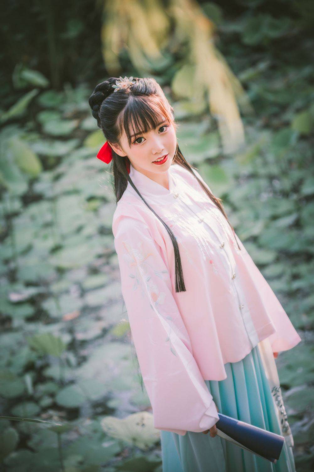 网络红人面饼仙儿明治汉服装扮大家闺秀邻家系列写真-17