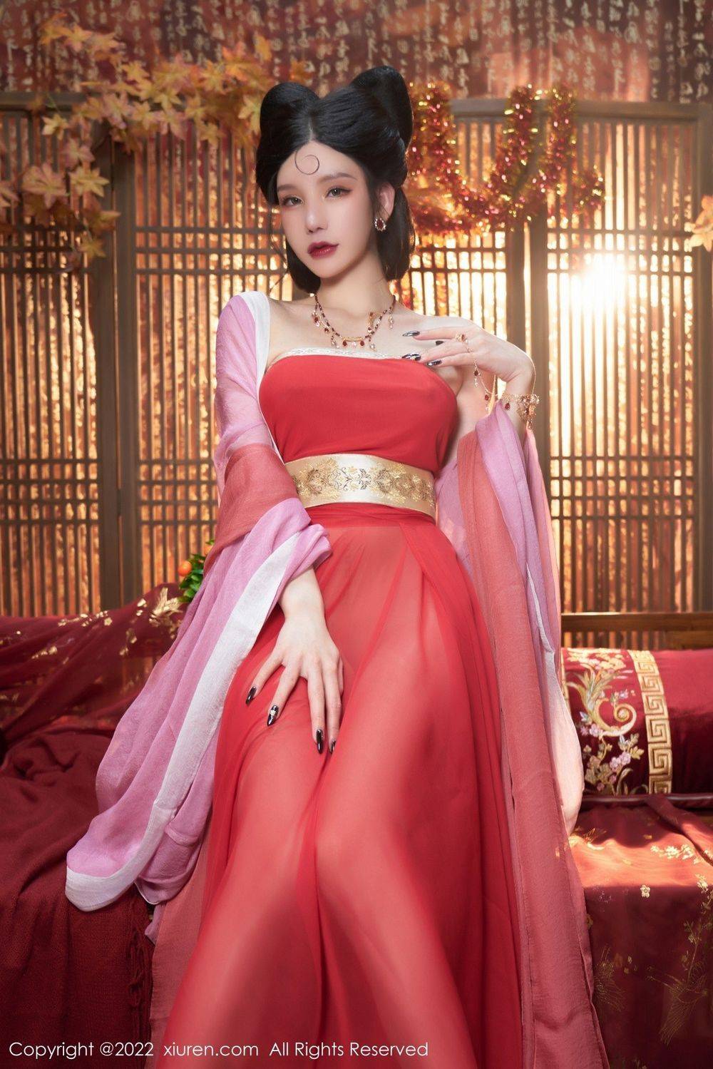 秀人网性感女神周于希Sally古装服饰饰演妲己主题三亚旅拍-15