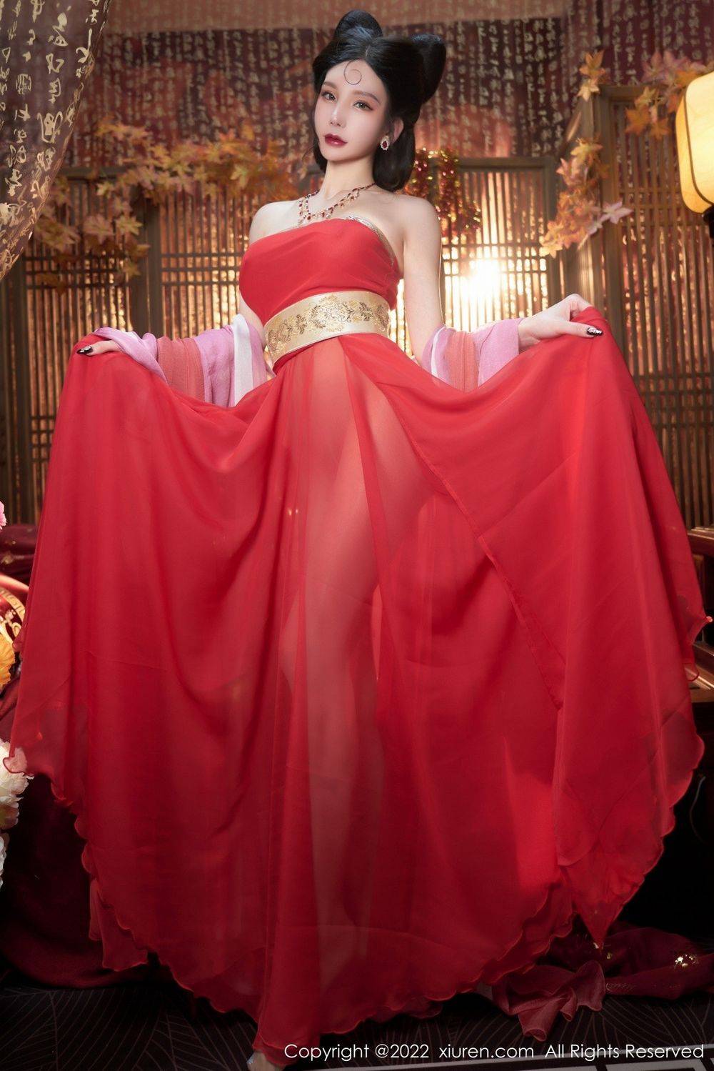 秀人网性感女神周于希Sally古装服饰饰演妲己主题三亚旅拍-16