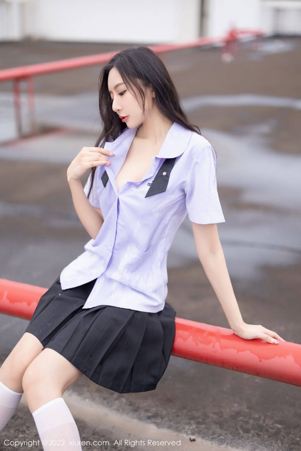 秀人网性感女神王馨瑶yanni端庄气质搭配黑色短裙制服写真-27