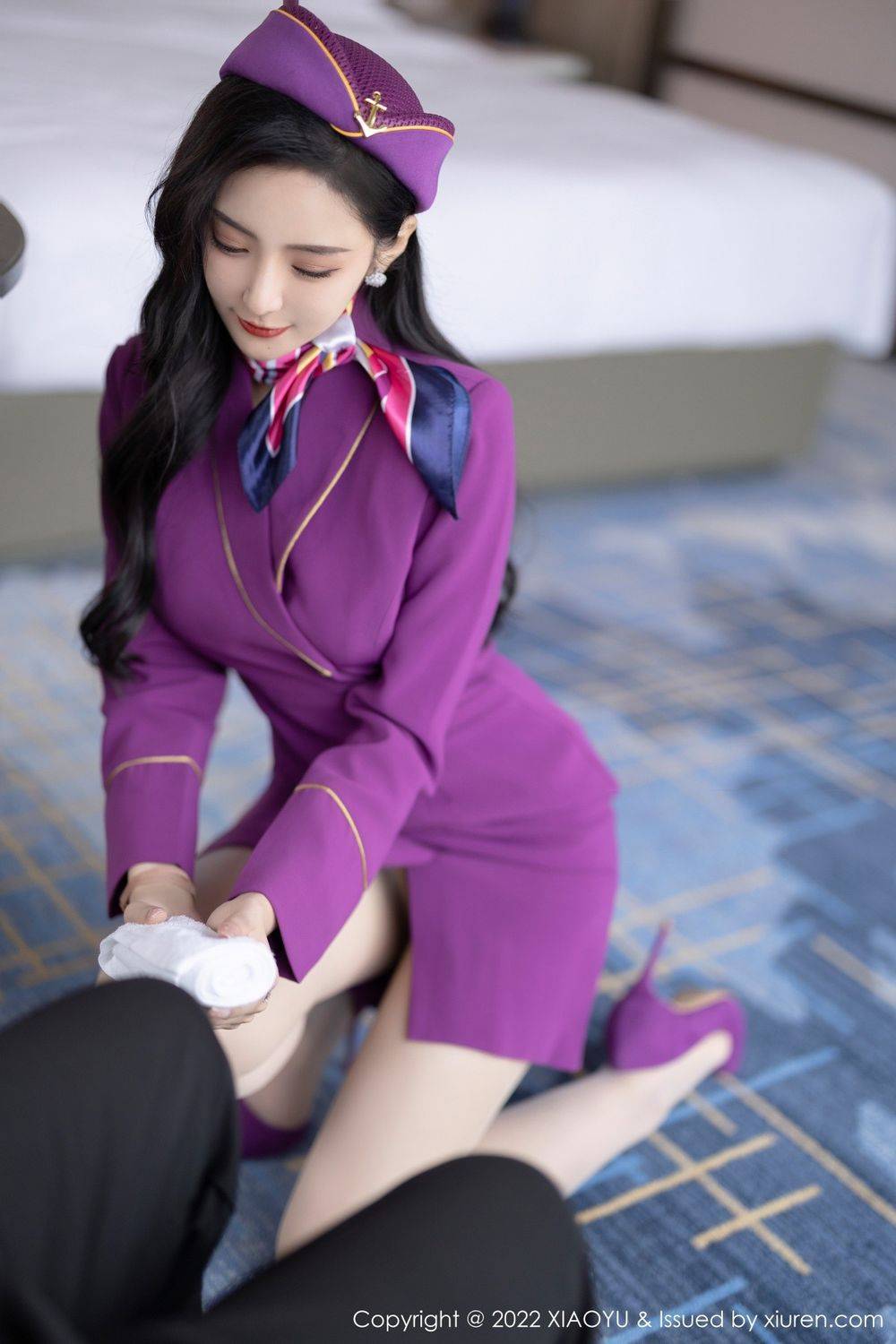 语画界性感女神王馨瑶yanni紫色套装制服诱惑丝袜系列写真-4