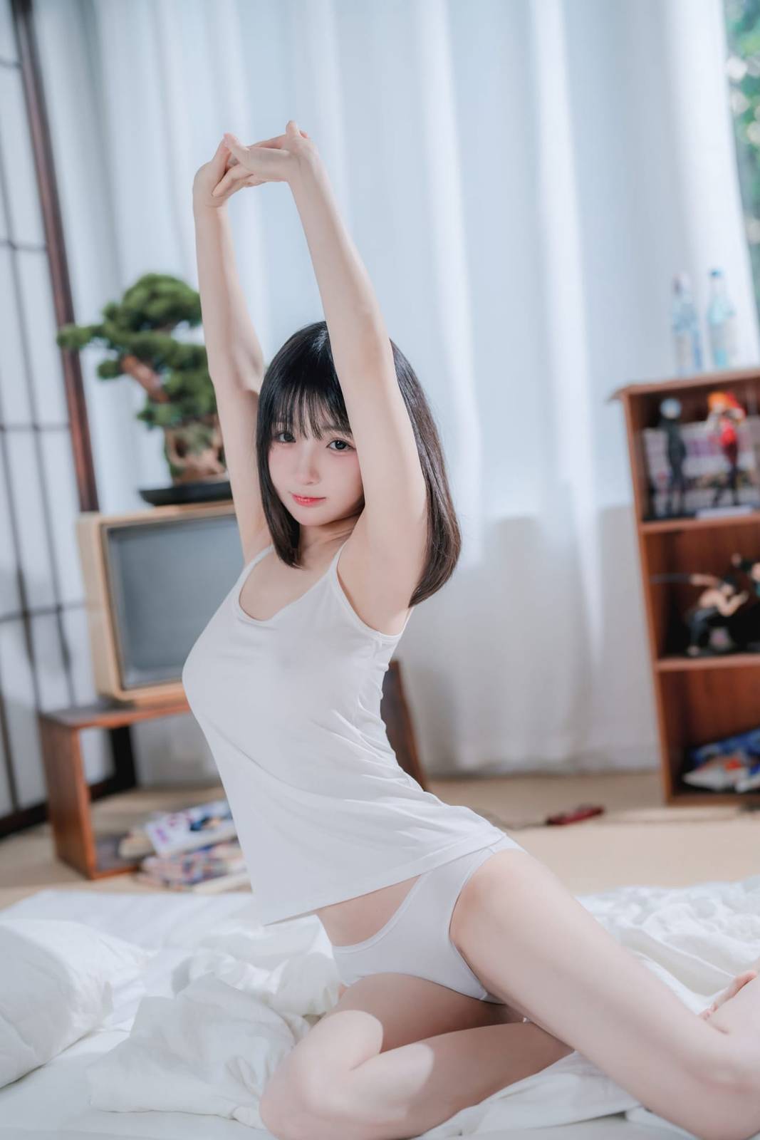 性感少女桜井宁宁白色居家服饰夏日情事主题私房写真-17