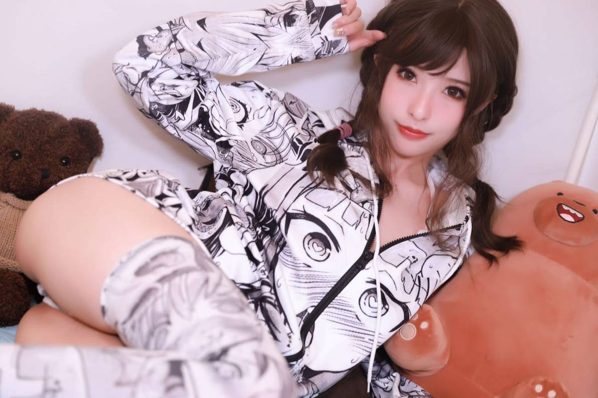 网络美女清水由乃双马尾内衣系列漫画女孩主题写真-2