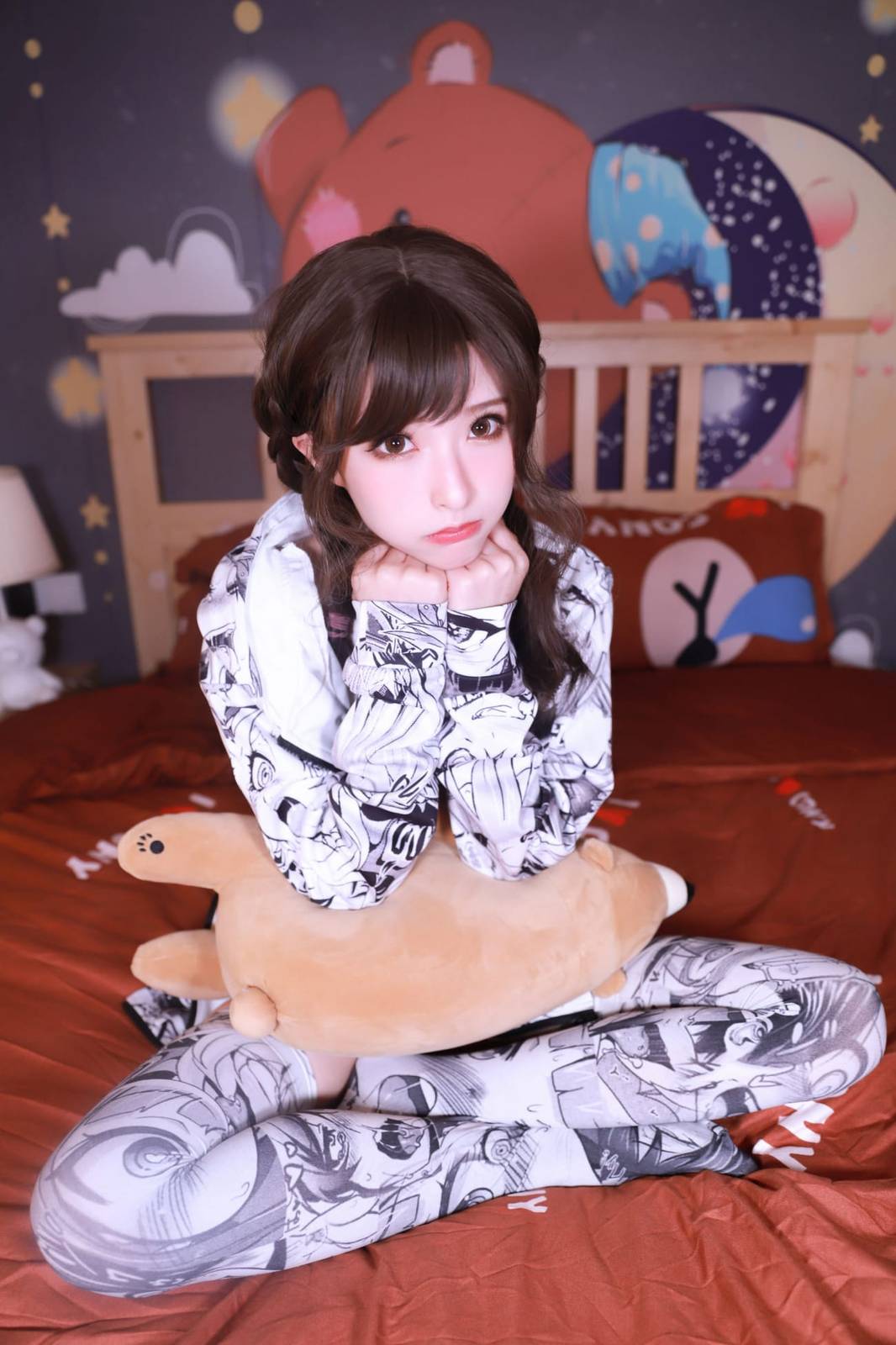 网络美女清水由乃双马尾内衣系列漫画女孩主题写真-13