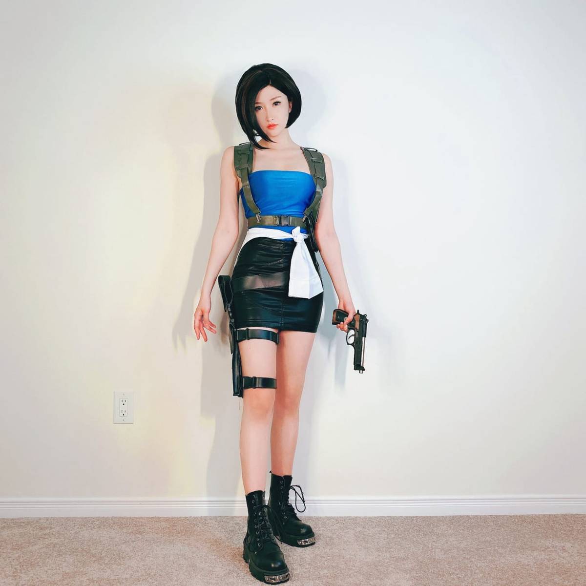 网络美女MisswarmJ扮演生化危机吉尔·瓦伦蒂安美图-29