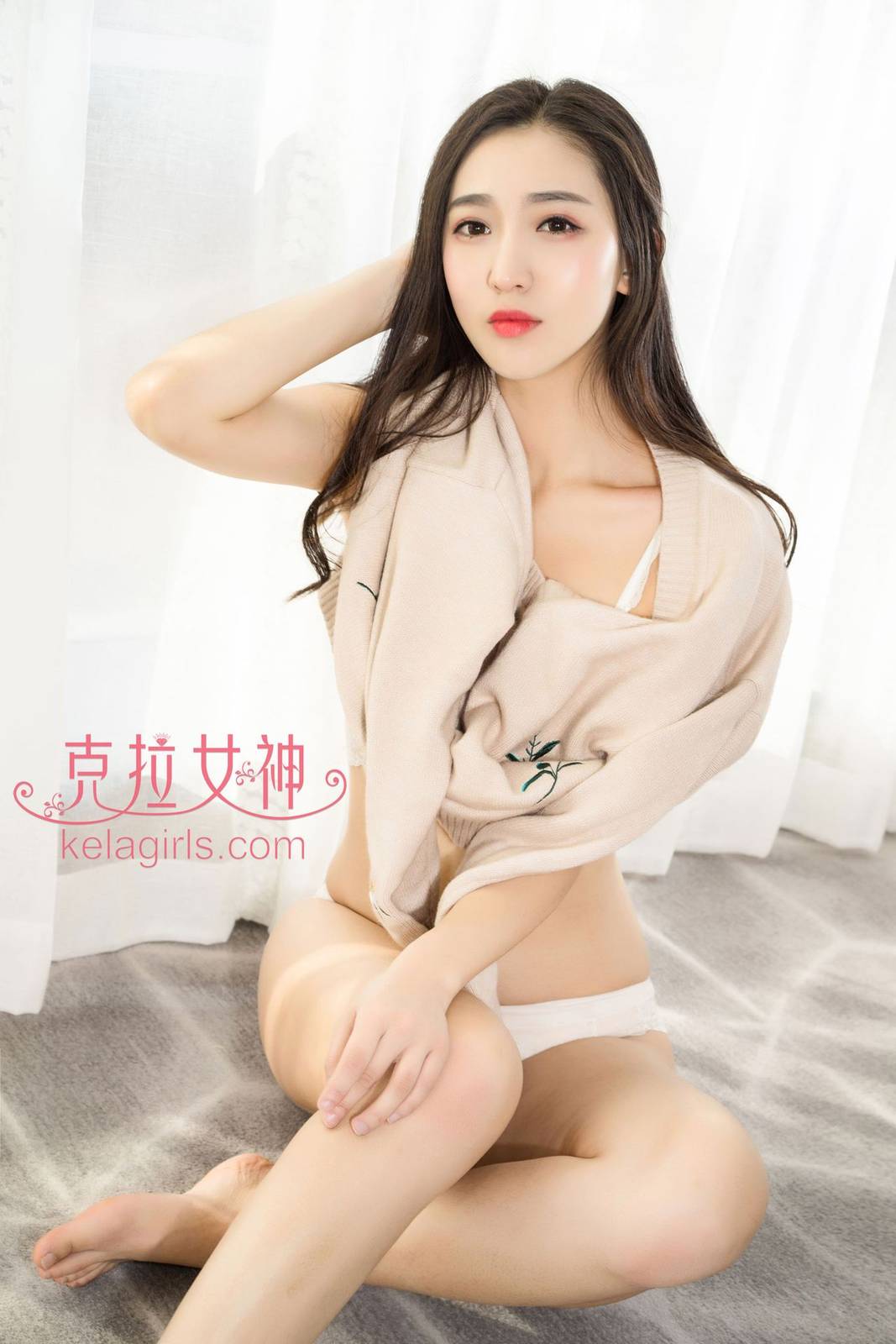 Kelagirls克拉女神姜璐毛衣服饰学姐出马主题性感写真-18