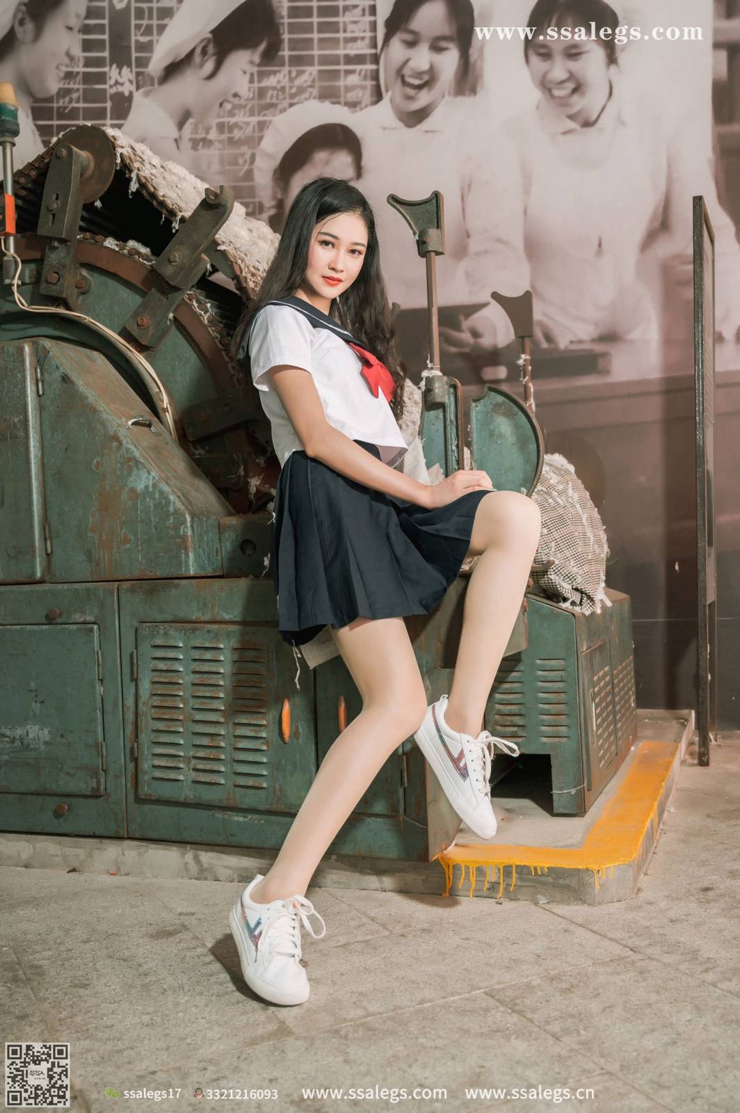 SSA丝社模特漫漫白色JK制服搭配原色丝袜超清写真-2