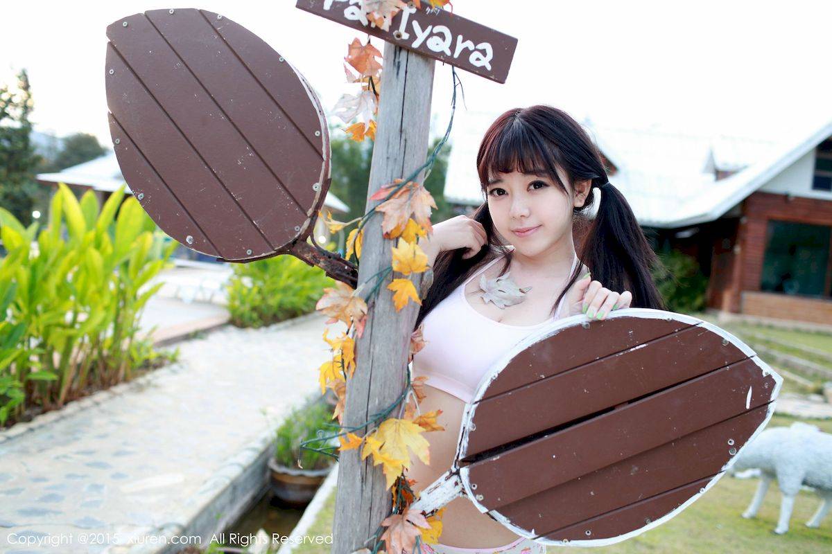 秀人网阳光美女刘飞儿Faye长颈鹿俏皮可爱系列泰国旅拍-44