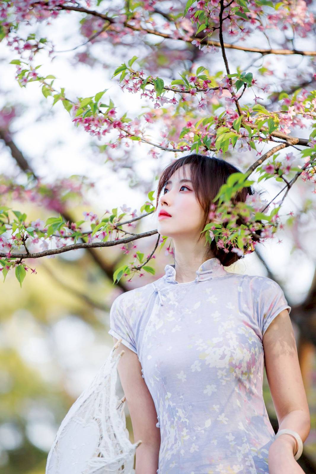 次元少女念雪ww素色旗袍宛如花仙子阳光系列写真-30