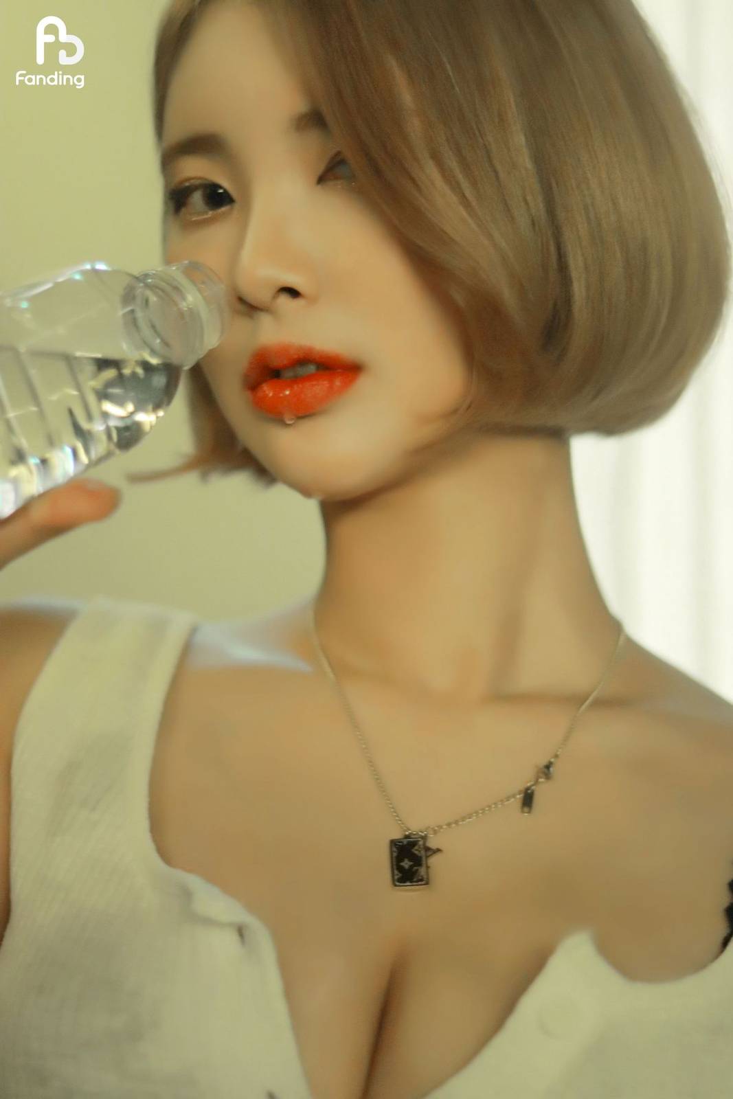 Fanding韩国美女Yeon一头短发运动服饰健身女孩写真-34