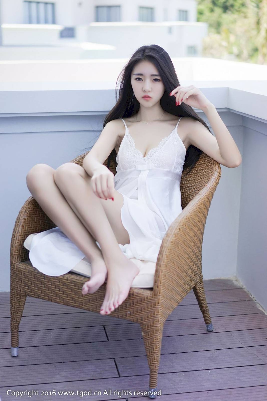 推女神TGOD嫩模可乐Vicky甜美性感九头身多套服饰写真-14