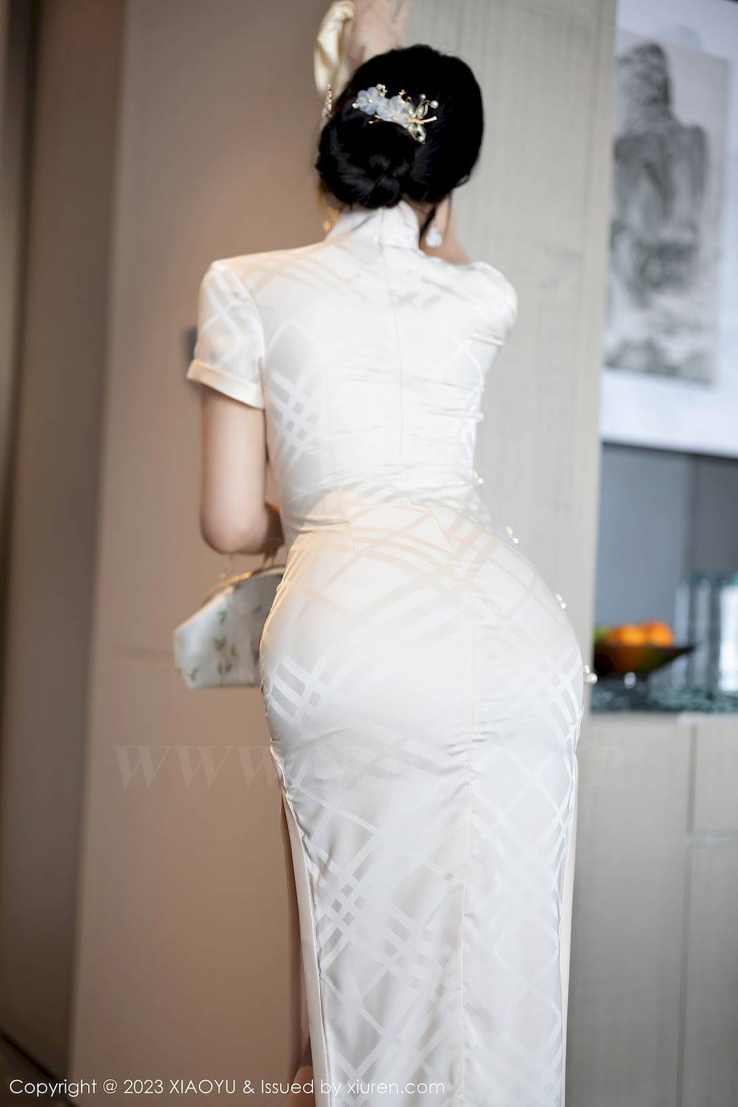 语画界性感女神杨晨晨Yome旗袍服饰搭配白丝美腿写真-27