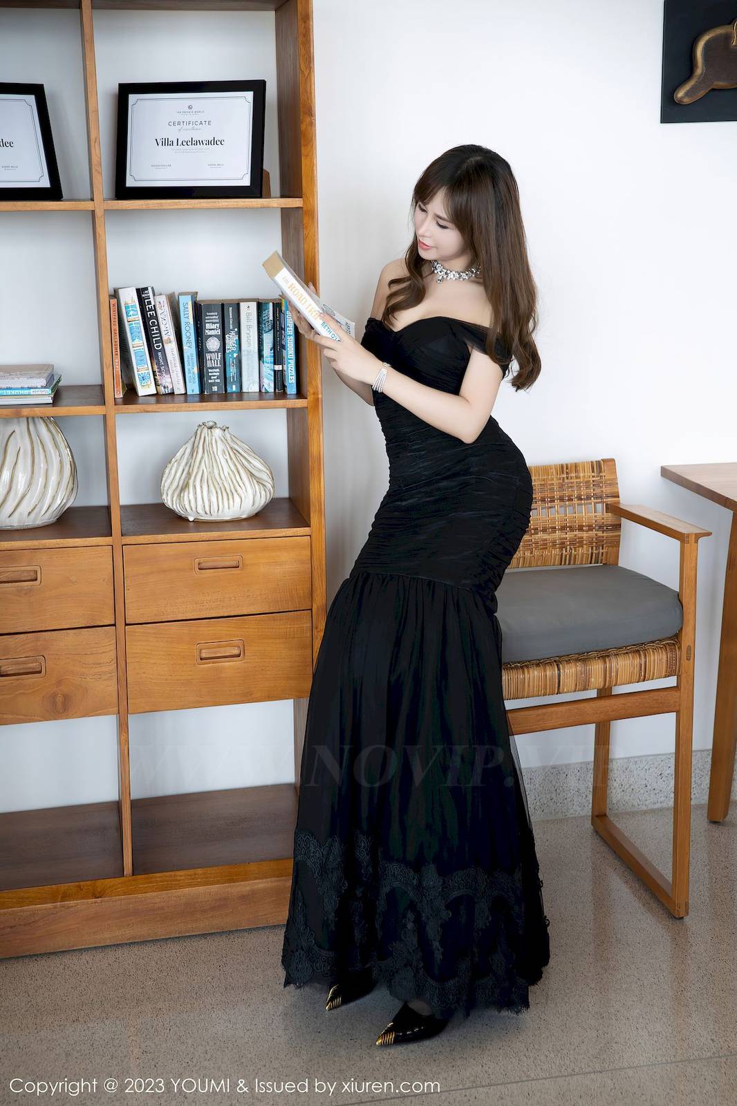 尤蜜荟美女模特icy猪黑色蕾丝服饰搭配魅惑黑丝泰国旅拍-16