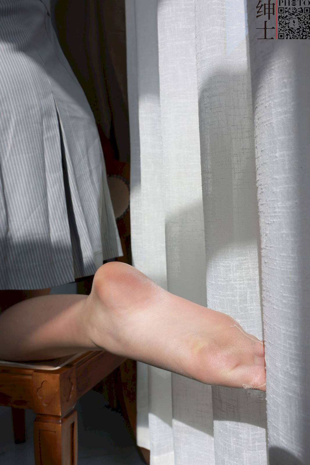 SHENSHI绅士美女模特美娜丝袜美腿空姐制服写真-38