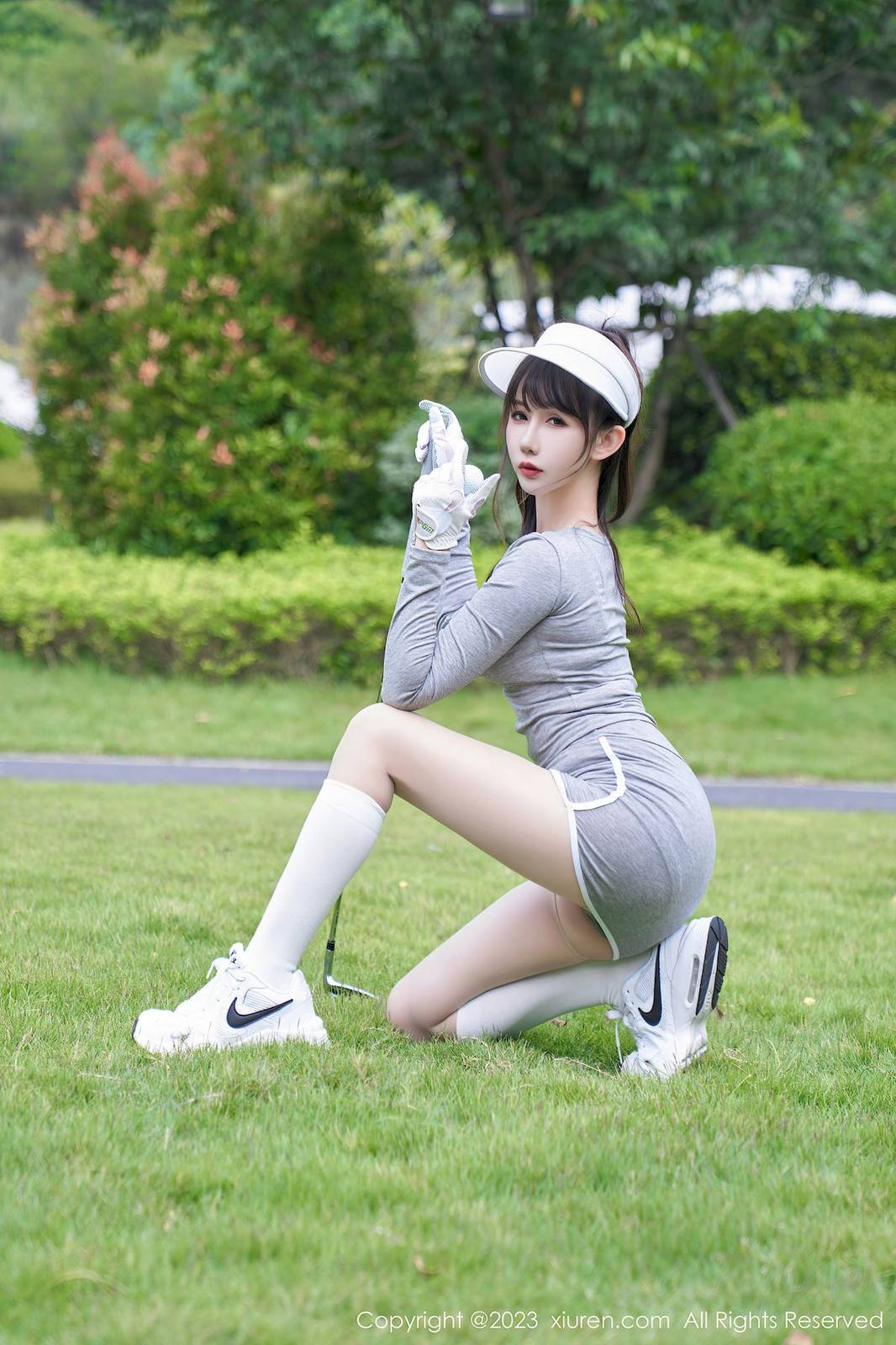 秀人网高球女神波巧酱高尔夫装束凹凸身材厦门户外旅拍-13