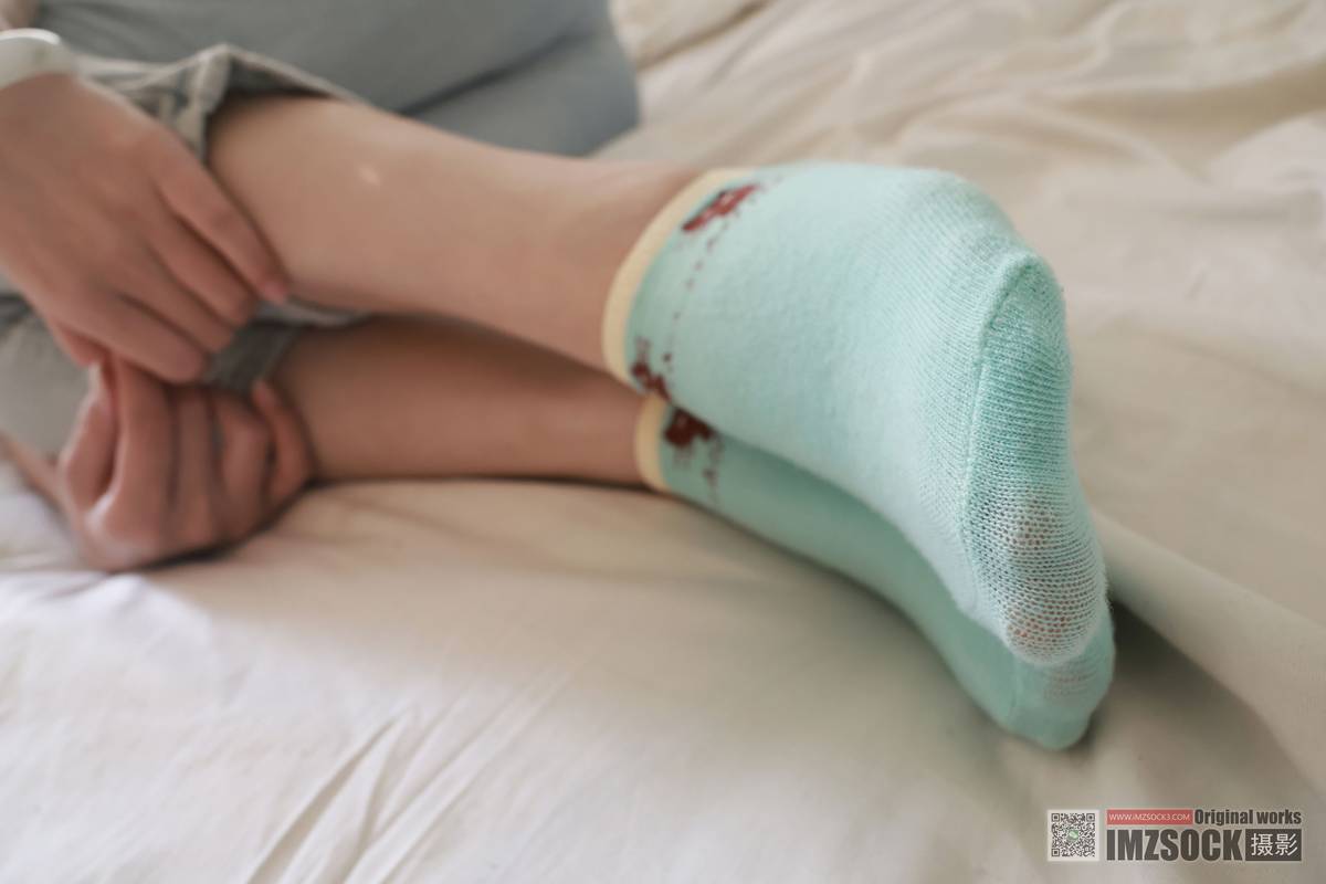 MZSOCK爱美足模特梦瑶白色T恤牛仔长裤阳光写真-77