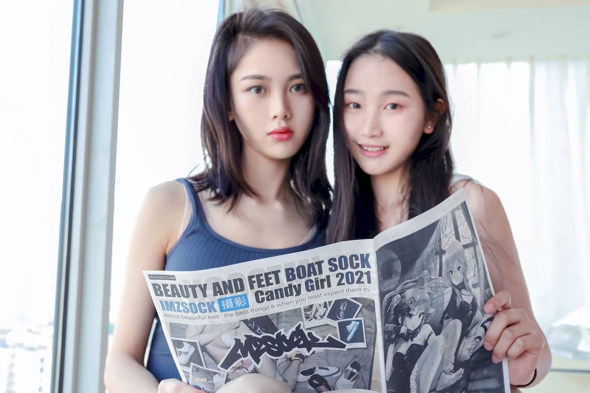 MZSOCK爱美足姐妹花雨沫&君君丝袜美腿清凉写真-11