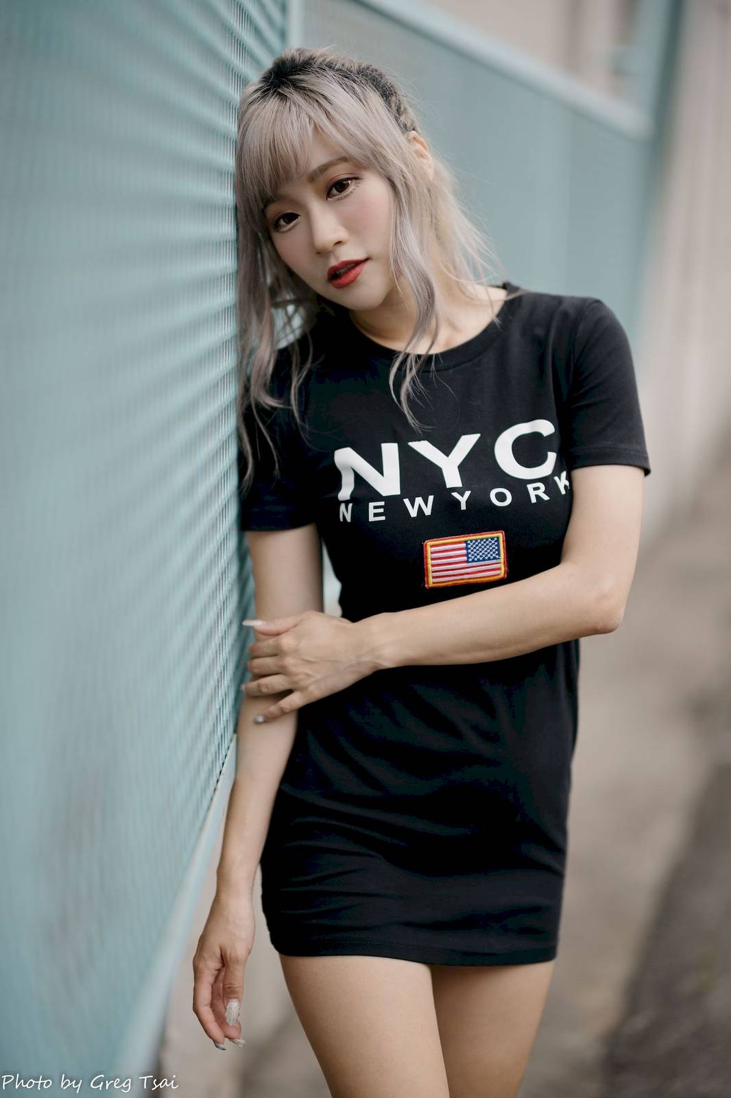 凯云黑色短裙修长美腿巧语嫣然运动风户外写真-82