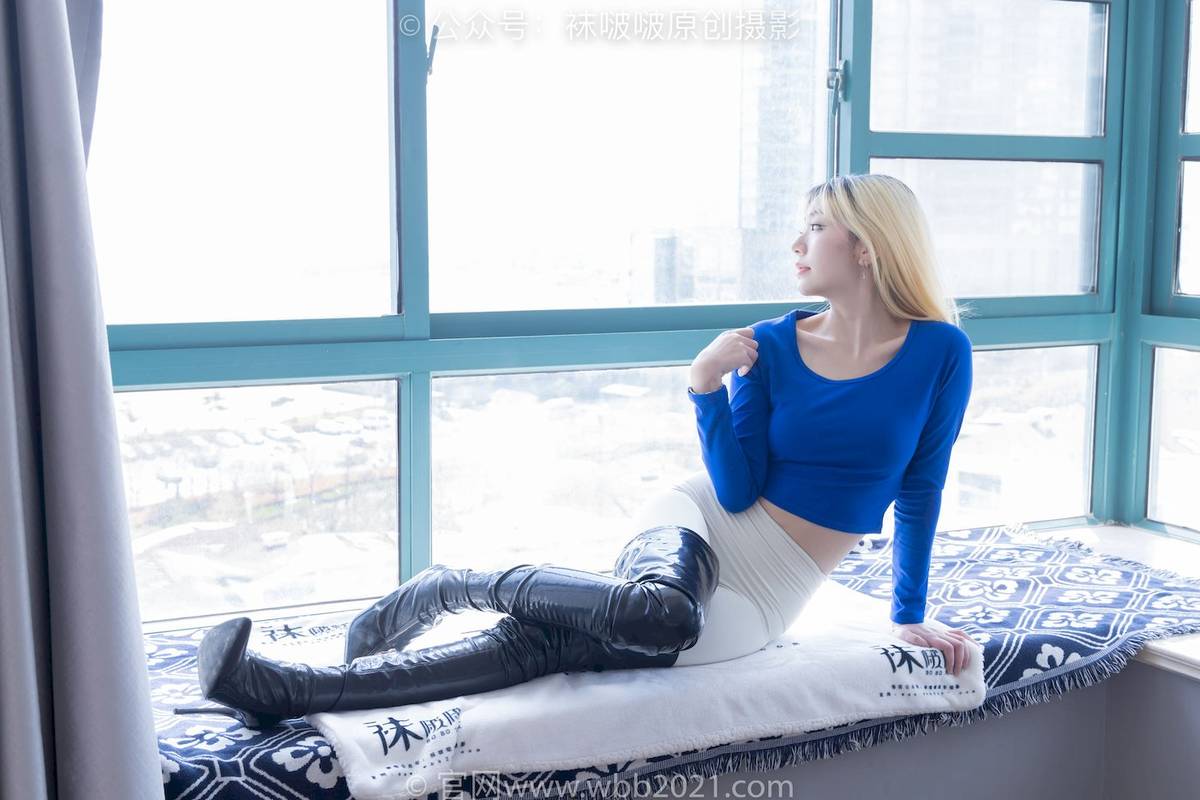 BoBoSocks袜啵啵小甜豆裤里黑丝高跟长靴福利写真-94