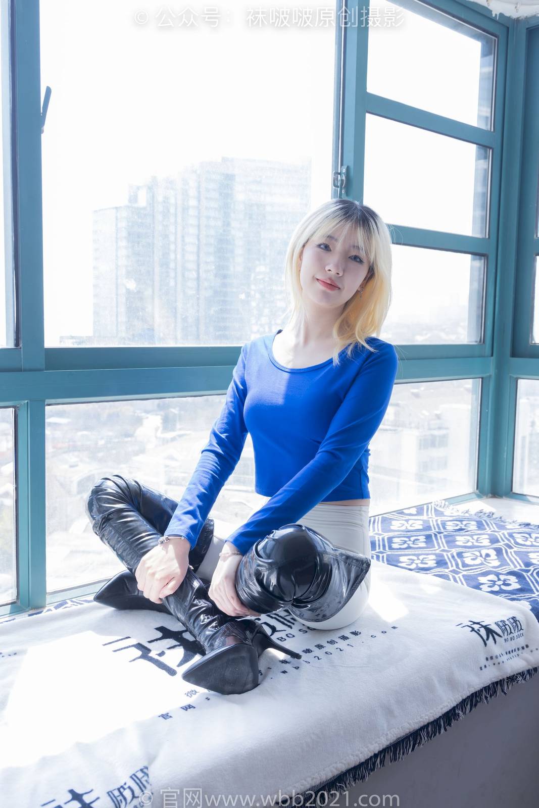 BoBoSocks袜啵啵小甜豆裤里黑丝高跟长靴福利写真-101