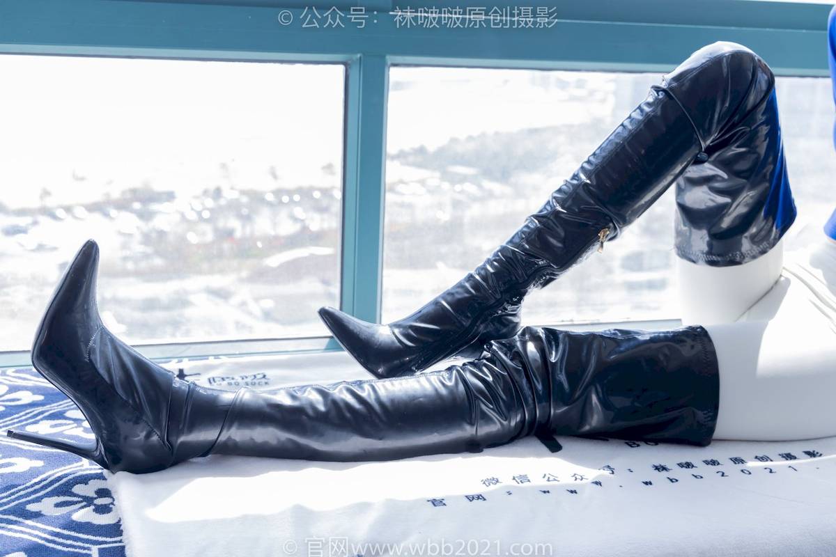 BoBoSocks袜啵啵小甜豆裤里黑丝高跟长靴福利写真-110