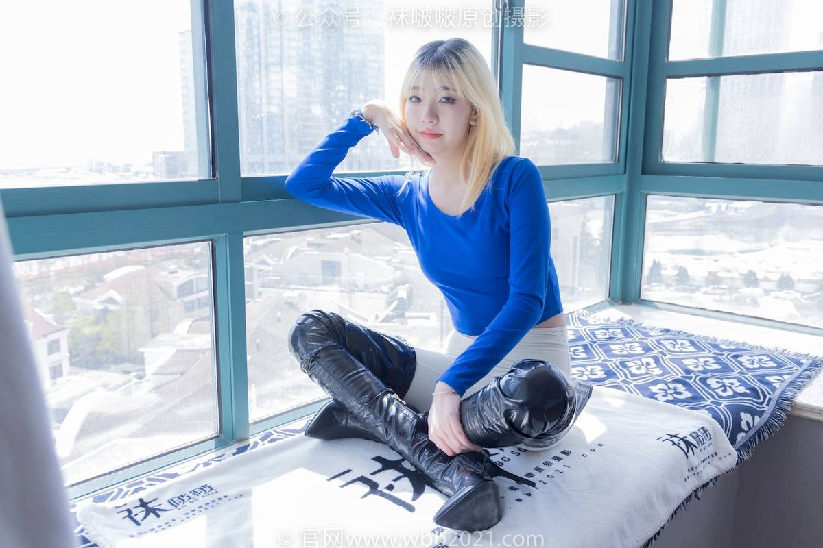 BoBoSocks袜啵啵小甜豆裤里黑丝高跟长靴福利写真-105