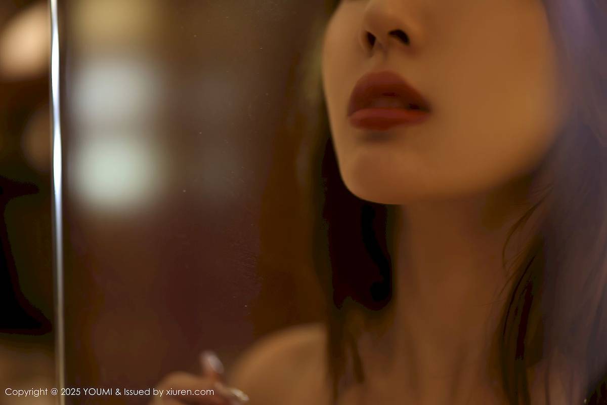 尤蜜荟新人模特桃桃·夭夭twins黑色长裙首套写真-25