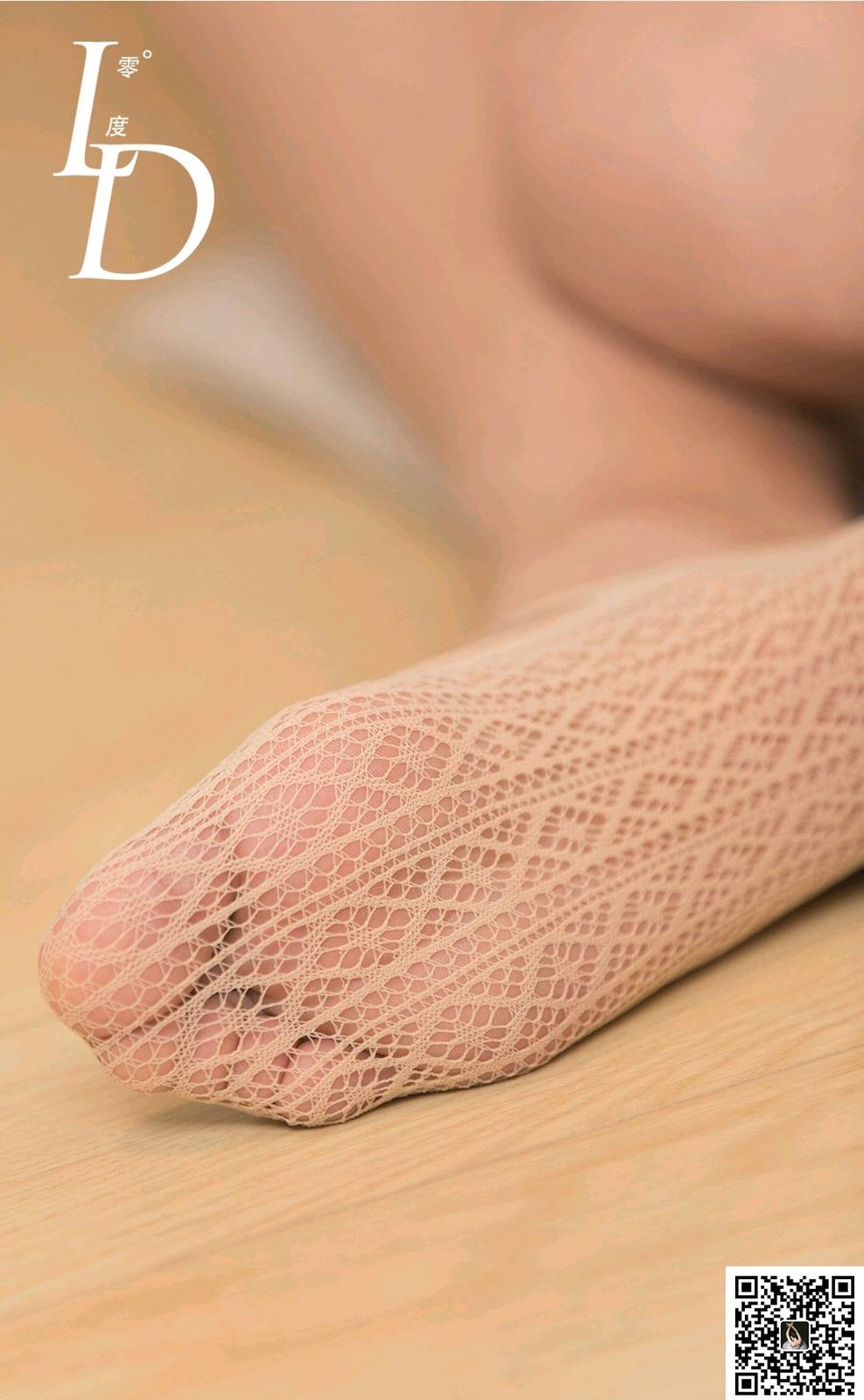 LD零度模特一含浅紫针织开衫‌修长美腿居家写真-45