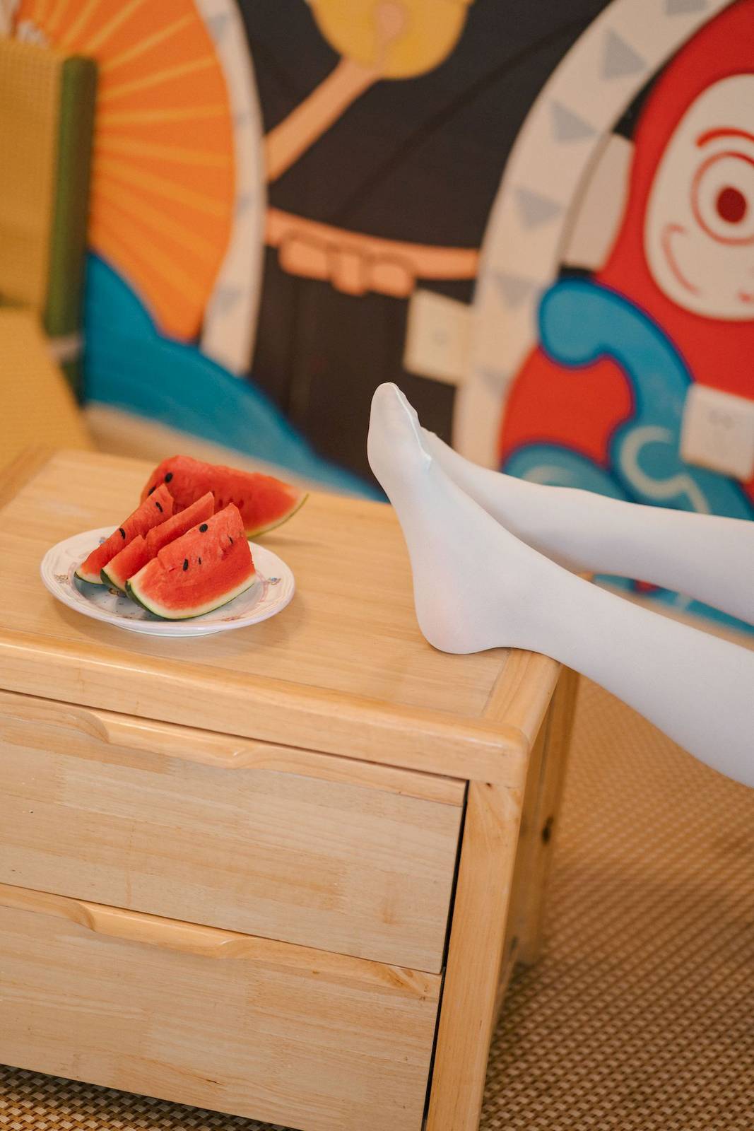 吃了个迟水手服‌搭配‌白色长袜夏日呓语主题写真-104