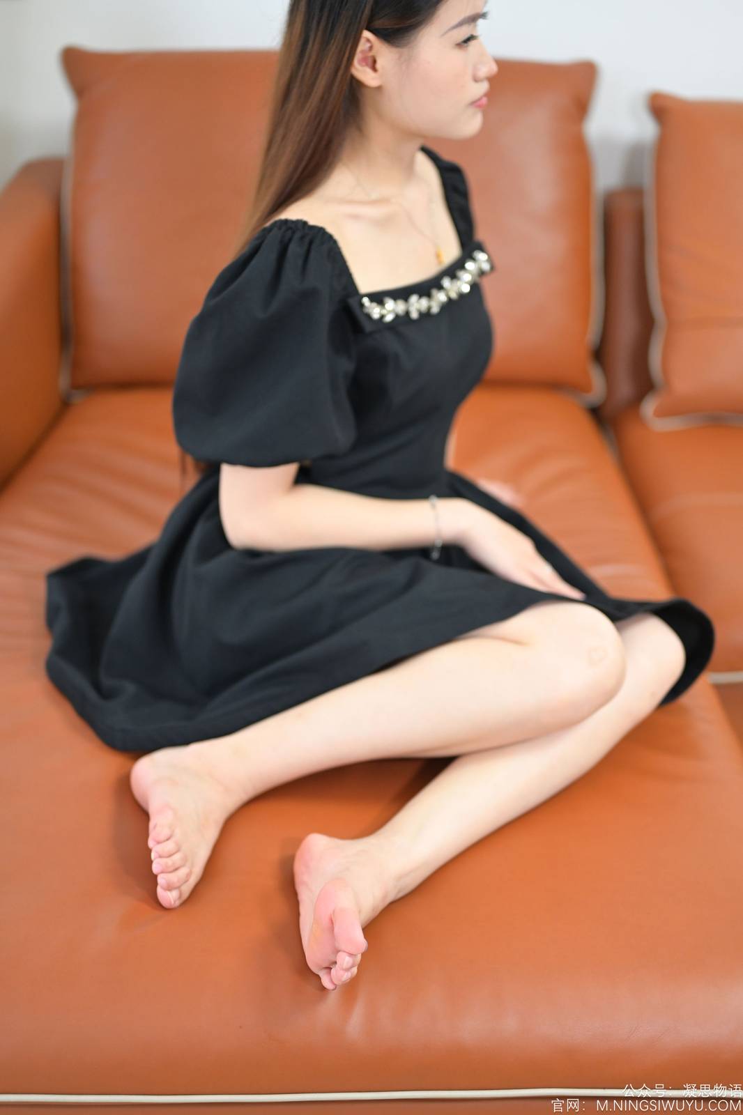 凝思摄影怡怡黑色连衣裙尽显邻家女孩温柔乖巧-37